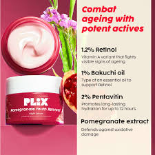 PLIX - THE PLANT FIX Pomegranate 1% Retinol & 1% Bakuchi Oil Anti Ageing Night Cream - Image 3
